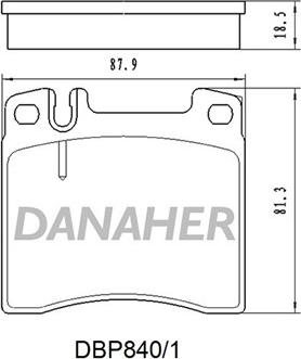 Danaher DBP840/1 - Гальмівні колодки, дискові гальма autozip.com.ua