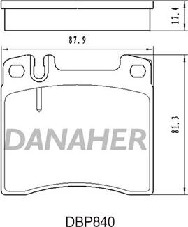 Danaher DBP840 - Гальмівні колодки, дискові гальма autozip.com.ua