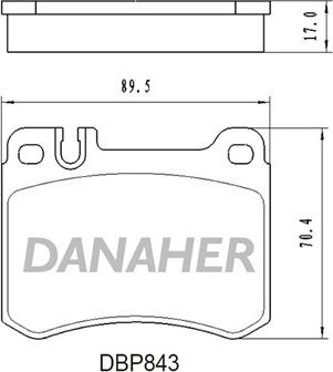 Danaher DBP843 - Гальмівні колодки, дискові гальма autozip.com.ua