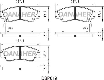 Danaher DBP819 - Гальмівні колодки, дискові гальма autozip.com.ua