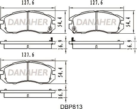 Danaher DBP813 - Гальмівні колодки, дискові гальма autozip.com.ua