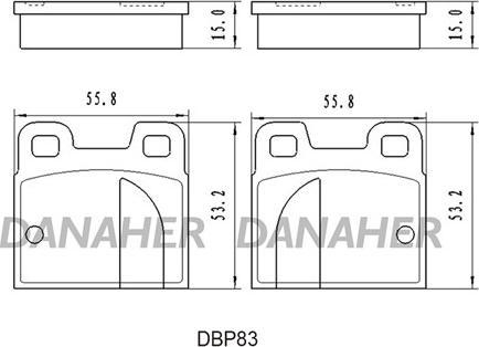 Danaher DBP83 - Гальмівні колодки, дискові гальма autozip.com.ua