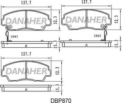 Danaher DBP870 - Гальмівні колодки, дискові гальма autozip.com.ua