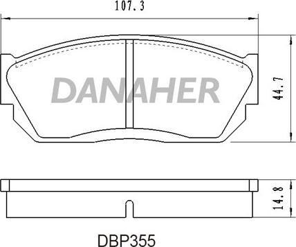 Danaher DBP355 - Гальмівні колодки, дискові гальма autozip.com.ua