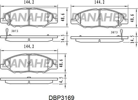 Danaher DBP3169 - Гальмівні колодки, дискові гальма autozip.com.ua