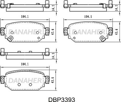 Danaher DBP3393 - Гальмівні колодки, дискові гальма autozip.com.ua