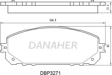 Danaher DBP3271 - Гальмівні колодки, дискові гальма autozip.com.ua