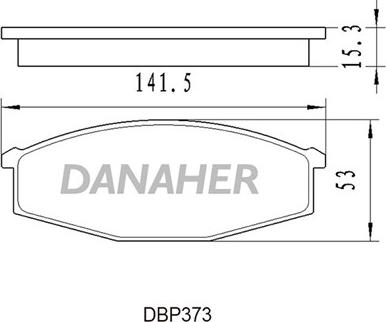 Danaher DBP373 - Гальмівні колодки, дискові гальма autozip.com.ua