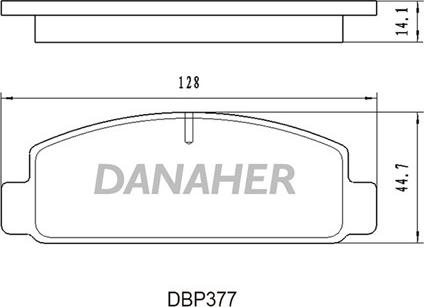 Danaher DBP377 - Гальмівні колодки, дискові гальма autozip.com.ua