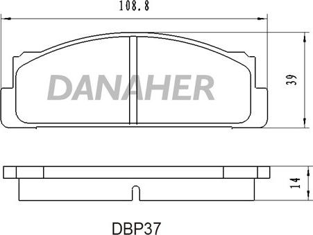 Danaher DBP37 - Гальмівні колодки, дискові гальма autozip.com.ua
