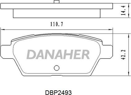 Danaher DBP2493 - Гальмівні колодки, дискові гальма autozip.com.ua