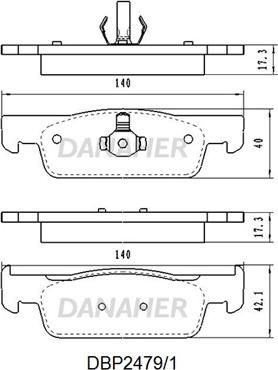 Danaher DBP2479/1 - Гальмівні колодки, дискові гальма autozip.com.ua