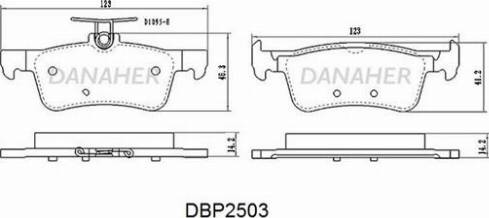 Danaher DBP2503 - Гальмівні колодки, дискові гальма autozip.com.ua