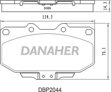 Danaher DBP2044 - Гальмівні колодки, дискові гальма autozip.com.ua