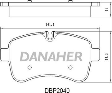 Danaher DBP2040 - Гальмівні колодки, дискові гальма autozip.com.ua