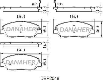Danaher DBP2048 - Гальмівні колодки, дискові гальма autozip.com.ua