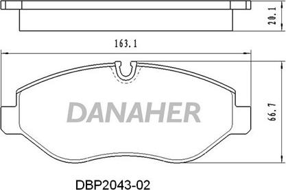 Danaher DBP2043-02 - Гальмівні колодки, дискові гальма autozip.com.ua