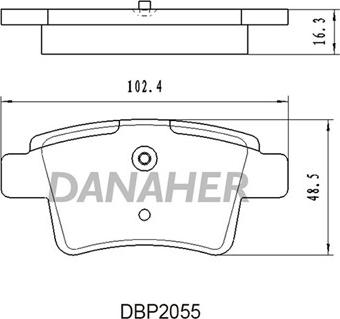 Danaher DBP2055 - Гальмівні колодки, дискові гальма autozip.com.ua