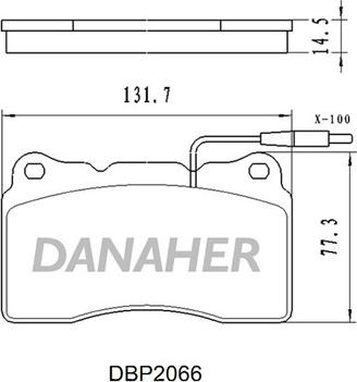 Danaher DBP2066 - Гальмівні колодки, дискові гальма autozip.com.ua