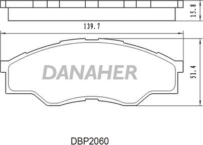 Danaher DBP2060 - Гальмівні колодки, дискові гальма autozip.com.ua