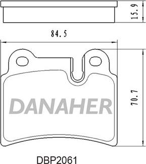 Danaher DBP2061 - Гальмівні колодки, дискові гальма autozip.com.ua