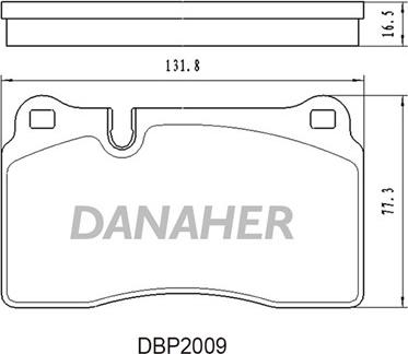 Danaher DBP2009 - Гальмівні колодки, дискові гальма autozip.com.ua