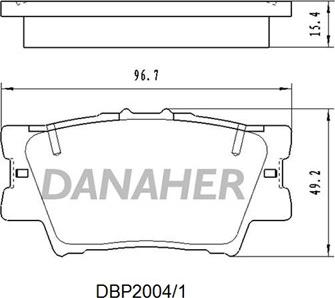 Danaher DBP2004/1 - Гальмівні колодки, дискові гальма autozip.com.ua