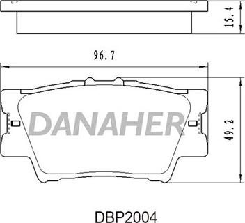 Danaher DBP2004 - Гальмівні колодки, дискові гальма autozip.com.ua