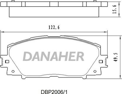 Danaher DBP2006/1 - Гальмівні колодки, дискові гальма autozip.com.ua