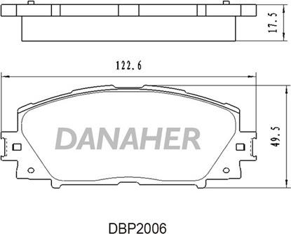 Danaher DBP2006 - Гальмівні колодки, дискові гальма autozip.com.ua