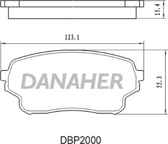 Danaher DBP2000 - Гальмівні колодки, дискові гальма autozip.com.ua