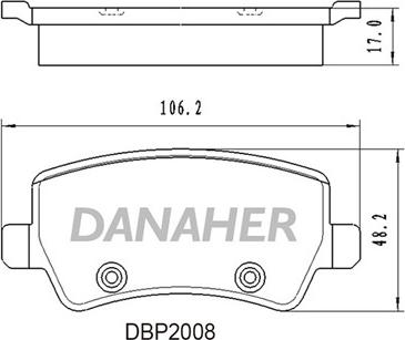 Danaher DBP2008 - Гальмівні колодки, дискові гальма autozip.com.ua