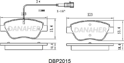 Danaher DBP2015 - Гальмівні колодки, дискові гальма autozip.com.ua