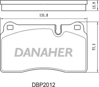 Danaher DBP2012 - Гальмівні колодки, дискові гальма autozip.com.ua