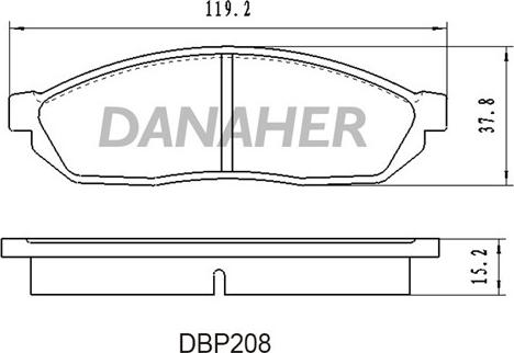 Danaher DBP208 - Гальмівні колодки, дискові гальма autozip.com.ua