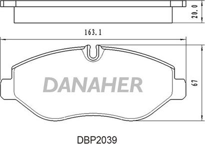 Danaher DBP2039 - Гальмівні колодки, дискові гальма autozip.com.ua