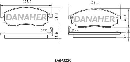 Danaher DBP2030 - Гальмівні колодки, дискові гальма autozip.com.ua