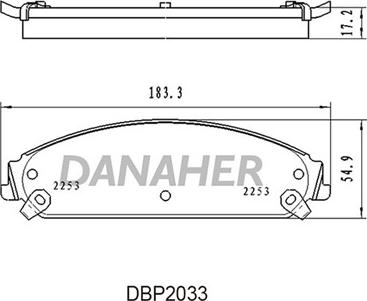 Danaher DBP2033 - Гальмівні колодки, дискові гальма autozip.com.ua