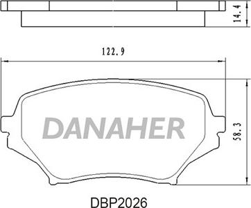 Danaher DBP2026 - Гальмівні колодки, дискові гальма autozip.com.ua