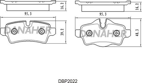 Danaher DBP2022 - Гальмівні колодки, дискові гальма autozip.com.ua