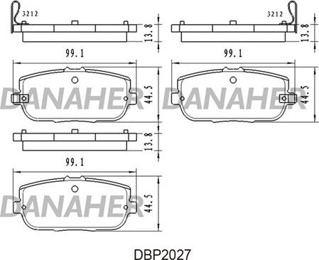 Danaher DBP2027 - Гальмівні колодки, дискові гальма autozip.com.ua