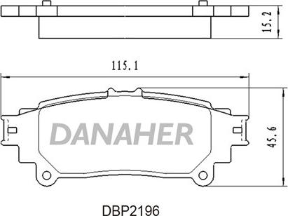Danaher DBP2196 - Гальмівні колодки, дискові гальма autozip.com.ua