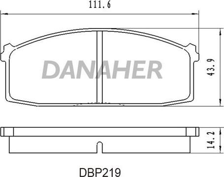 Danaher DBP219 - Гальмівні колодки, дискові гальма autozip.com.ua