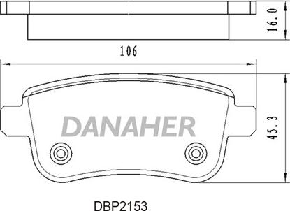 Danaher DBP2153 - Гальмівні колодки, дискові гальма autozip.com.ua