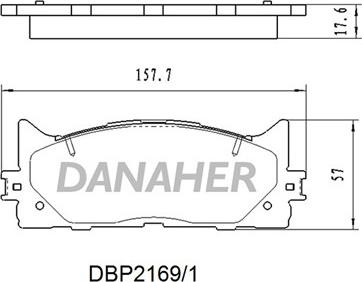 Danaher DBP2169/1 - Гальмівні колодки, дискові гальма autozip.com.ua