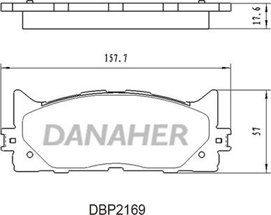 Danaher DBP2169 - Гальмівні колодки, дискові гальма autozip.com.ua