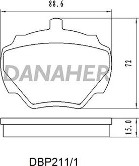 Danaher DBP211/1 - Гальмівні колодки, дискові гальма autozip.com.ua