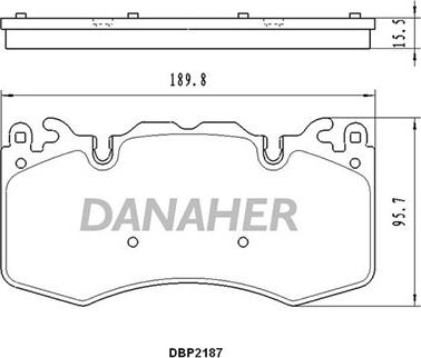 Danaher DBP2187 - Гальмівні колодки, дискові гальма autozip.com.ua