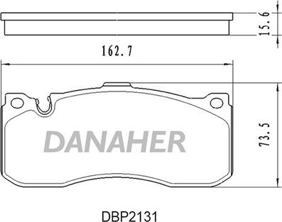 Danaher DBP2131 - Гальмівні колодки, дискові гальма autozip.com.ua