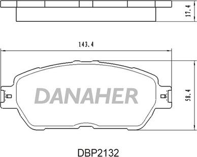 Danaher DBP2132 - Гальмівні колодки, дискові гальма autozip.com.ua